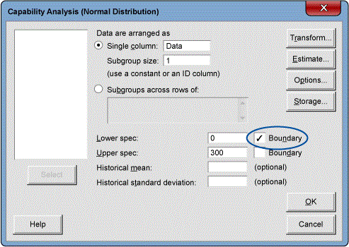 Figure 3: Estimating Cpk(upper)