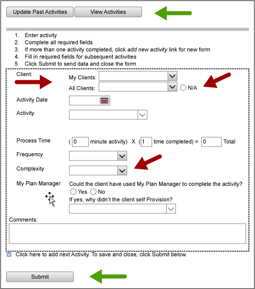 Figure 1: Data Collection Template