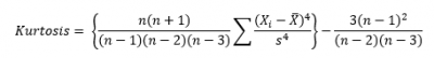 kurtosis formula