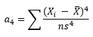 kurtosis formula