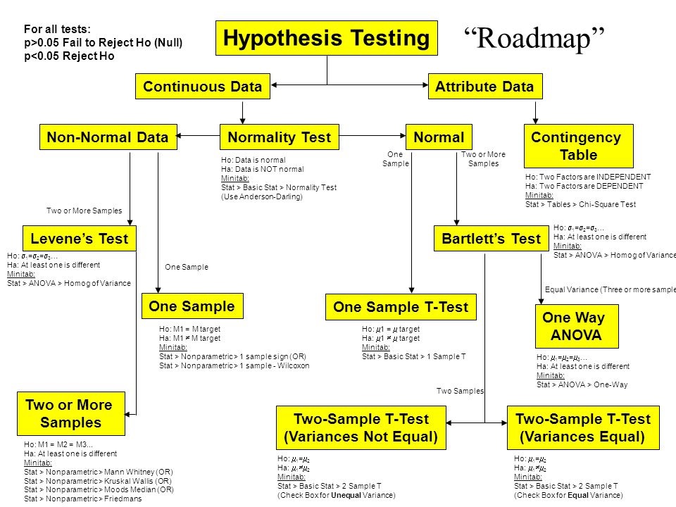 Hypothesis Testing Flow Chart
