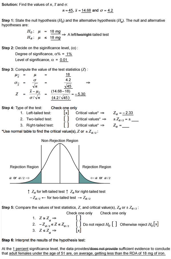 hypothesis testing sample problems with solutions